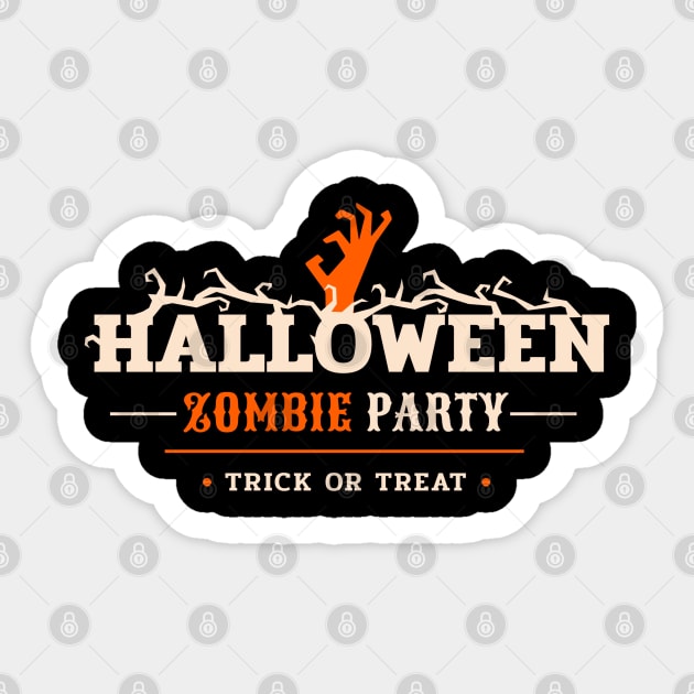 Halloween Zombie Party Sticker by SPAZE